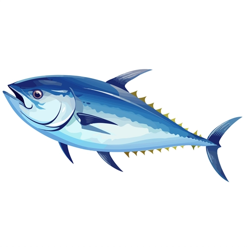 Under the Sea Theme Tuna Transparent Sticker